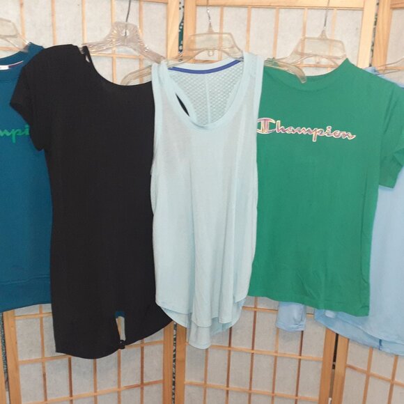 LOT OF 5 CHAMPION ATHLETIC TOPS SHIRTS TANK TOP & SWEATSHIRT-WOMENS SIZE S - Picture 2 of 7